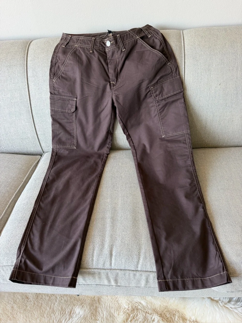 Men's Brown True Religion Cargo Work Pants